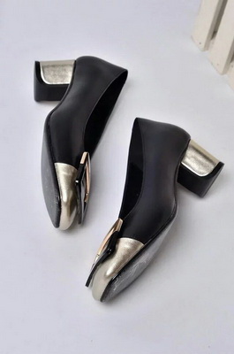 RV Shallow mouth Block heel Shoes Women--020